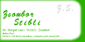 zsombor stibli business card